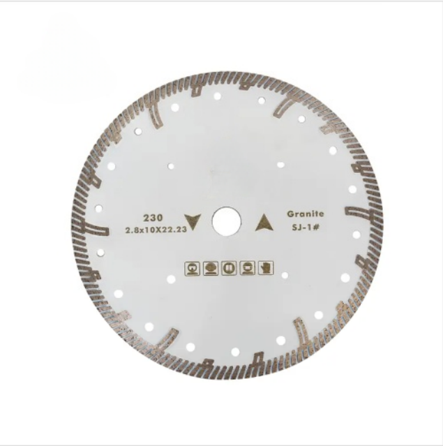 230mm Continuous Turbo Rim Blade Hot Sintered for Granite Cutting