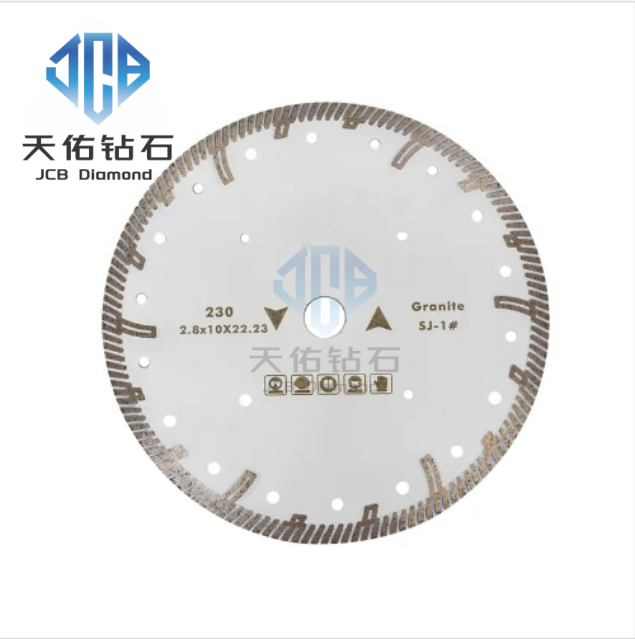 230mm Continuous Turbo Rim Blade Hot Sintered for Granite Cutting