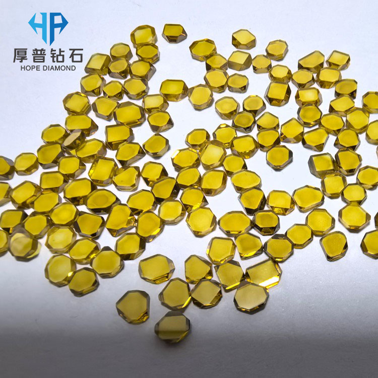 Size 3.5x3.5x1.0mm Customization Supported Single Crystal Diamond Plates for Grinding Wheel and Cutting Tools