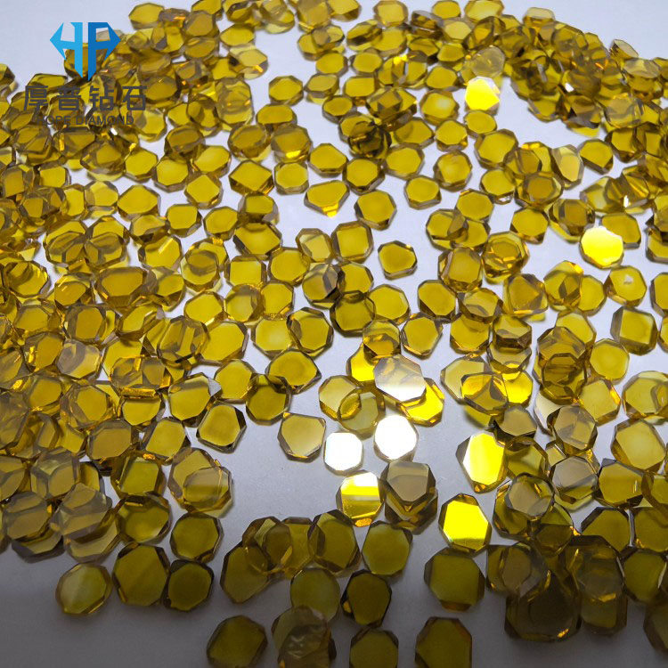 Size 3.5x3.5x1.0mm Customization Supported Single Crystal Diamond Plates for Grinding Wheel and Cutting Tools