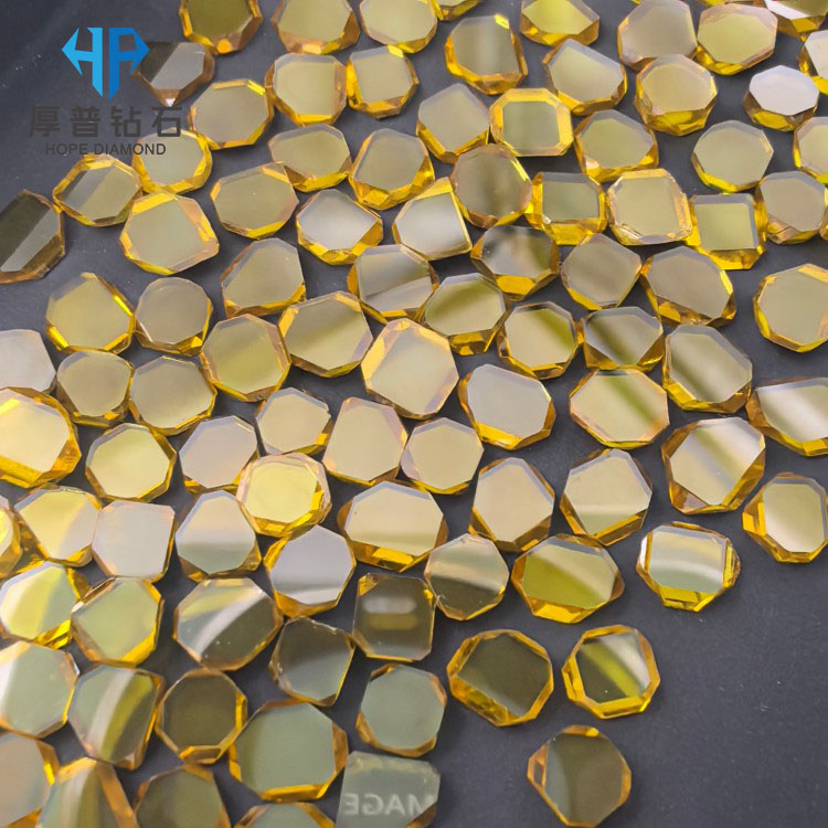 Size 3.5x3.5x1.0mm Customization Supported Single Crystal Diamond Plates for Grinding Wheel and Cutting Tools