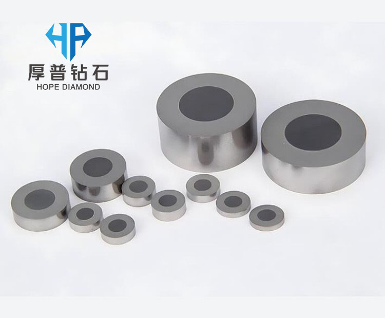 Polycrystalline Diamond Dies Blank PCD Diamond Wire Drawing Die Core with Tungsten Carbide Support for PCD Wire Drawing Die