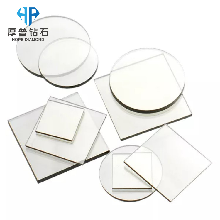 High Power Laser Optics IR Window Extreme Environment Sensor Protection Use Optical CVD Diamond Substrates Wafer