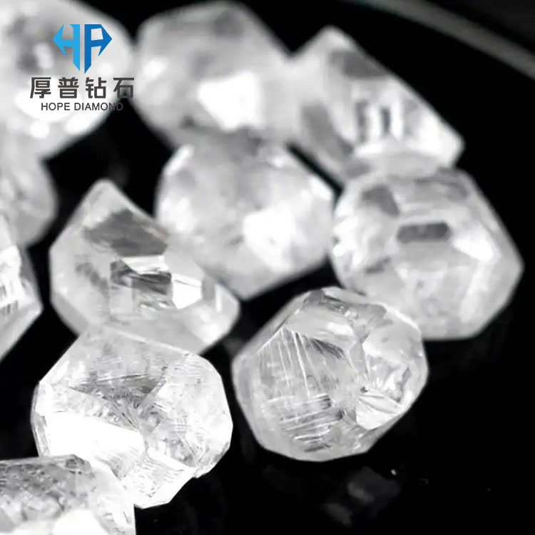 HPHT Synthetic Rough Diamond Raw Crystal Size 3-5 /Carat Stone for Polishing Loose Diamond Melee Diamond Custom Cut
