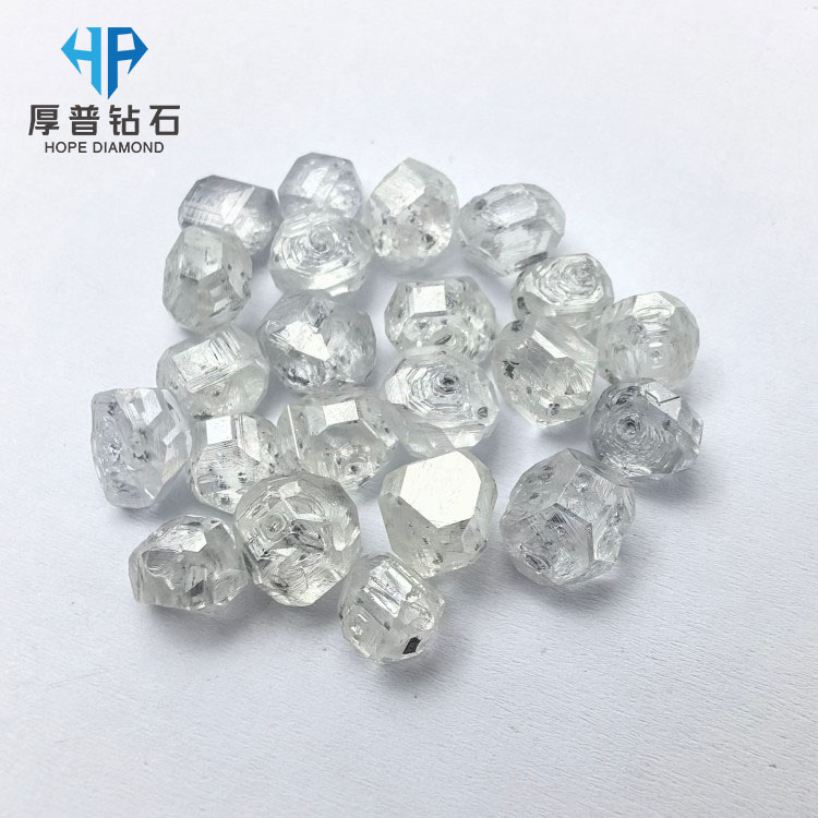 HPHT Synthetic Rough Diamond Raw Crystal Size 3-5 /Carat Stone for Polishing Loose Diamond Melee Diamond Custom Cut