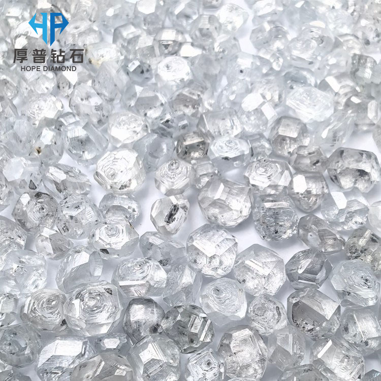 HPHT Synthetic Rough Diamond Raw Crystal Size 3-5 /Carat Stone for Polishing Loose Diamond Melee Diamond Custom Cut