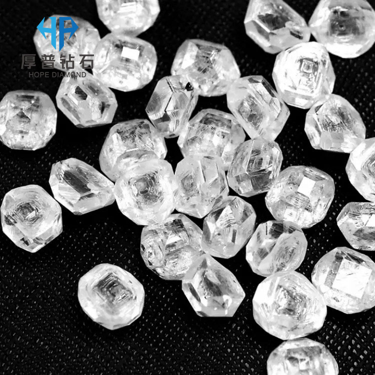 HPHT Synthetic Rough Diamond Raw Crystal Size 3-5 /Carat Stone for Polishing Loose Diamond Melee Diamond Custom Cut