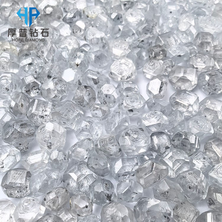 HPHT Synthetic Rough Diamond Raw Crystal Size 3-5 /Carat Stone for Polishing Loose Diamond Melee Diamond Custom Cut