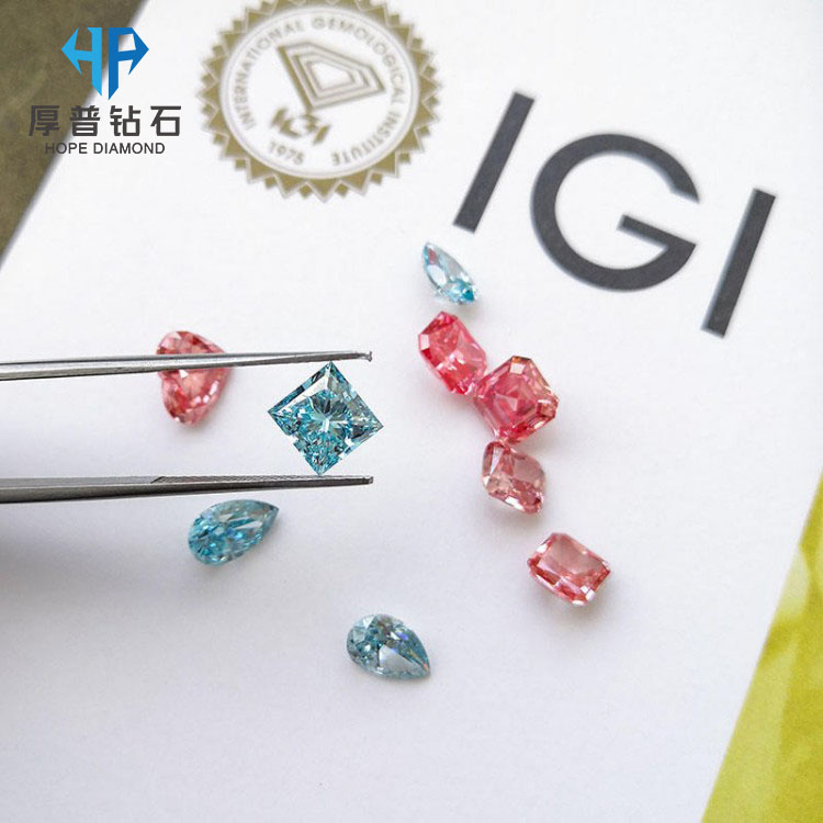 Colored Diamond Pink Yellow Blue Cushion Oval Pear and Radiant Cut 1-3 Carats IGI Certificate for Jewelry Making
