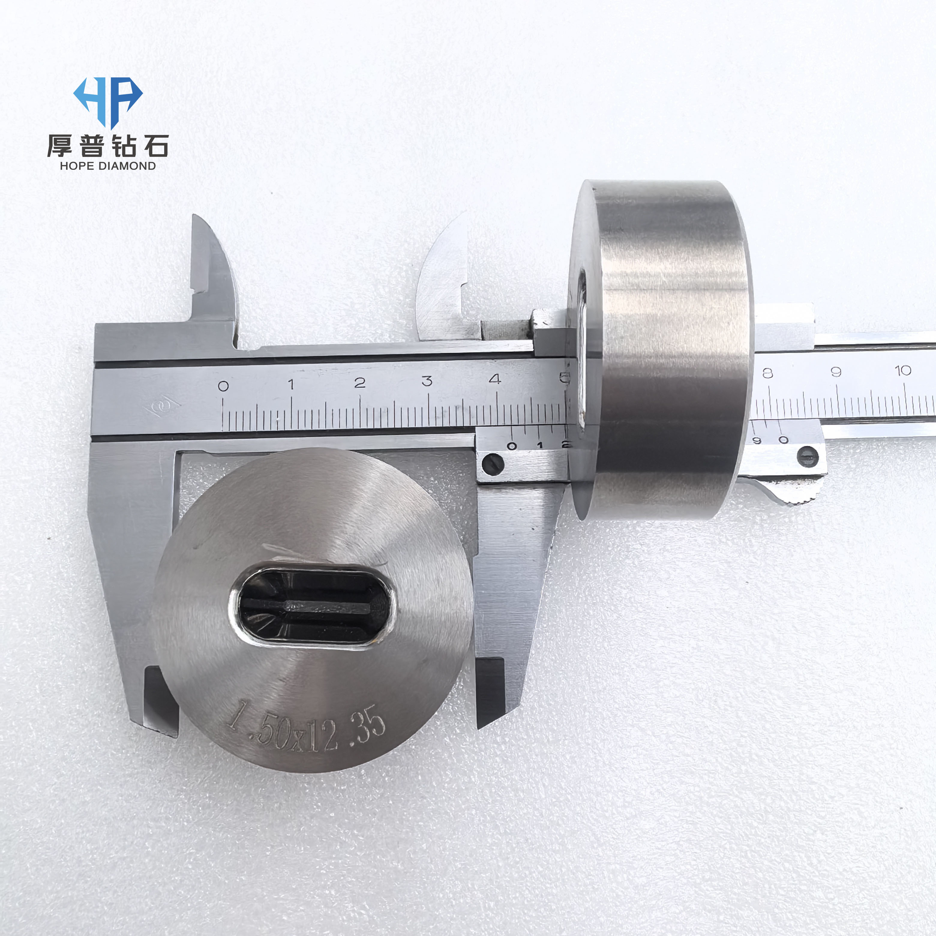 Tungsten Carbide Special Hole Wire Drawing Dies for Metal Wires 1.5x12.35mm Custom Shape Steel Wire Copper Tube Metal Forming