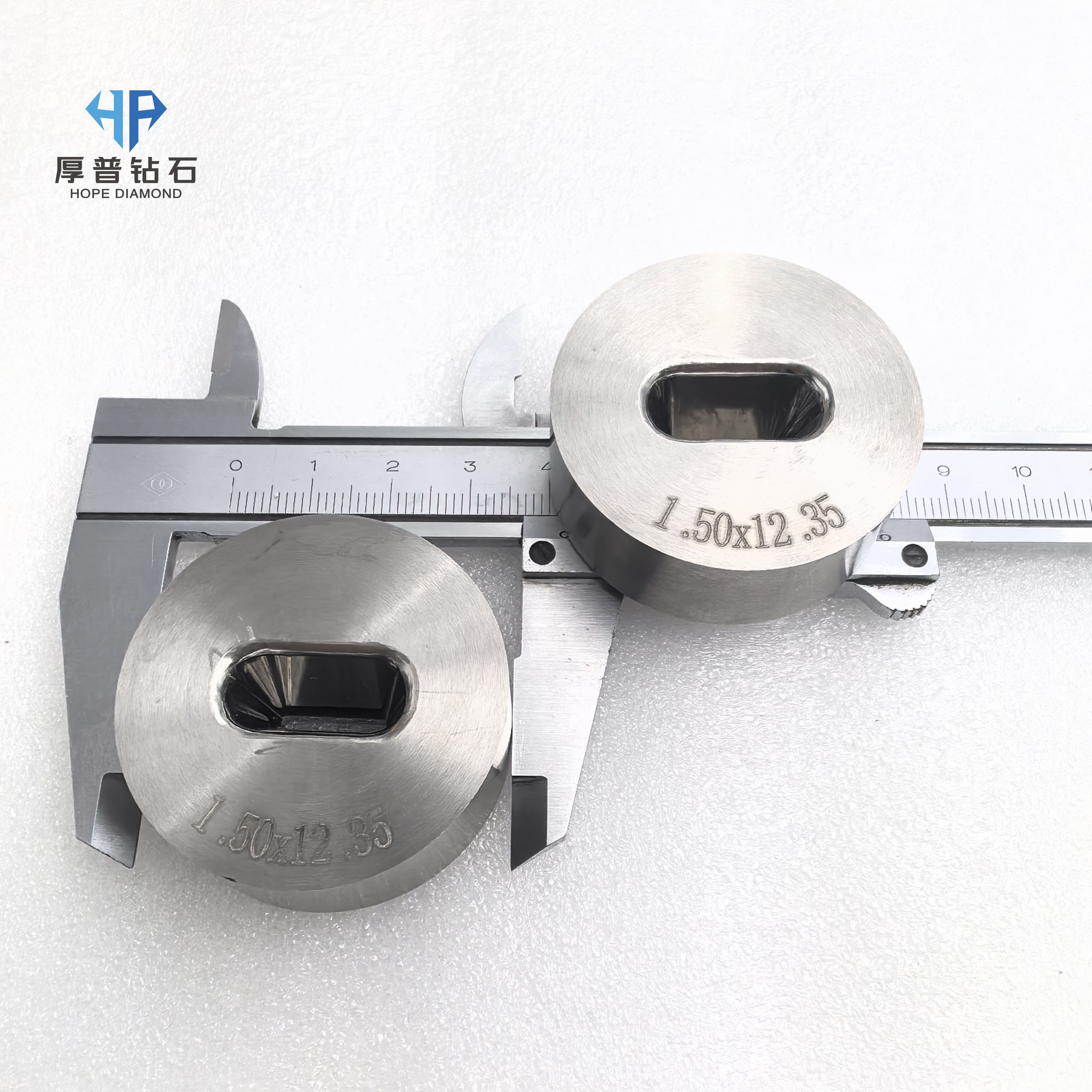 Tungsten Carbide Special Hole Wire Drawing Dies for Metal Wires 1.5x12.35mm Custom Shape Steel Wire Copper Tube Metal Forming