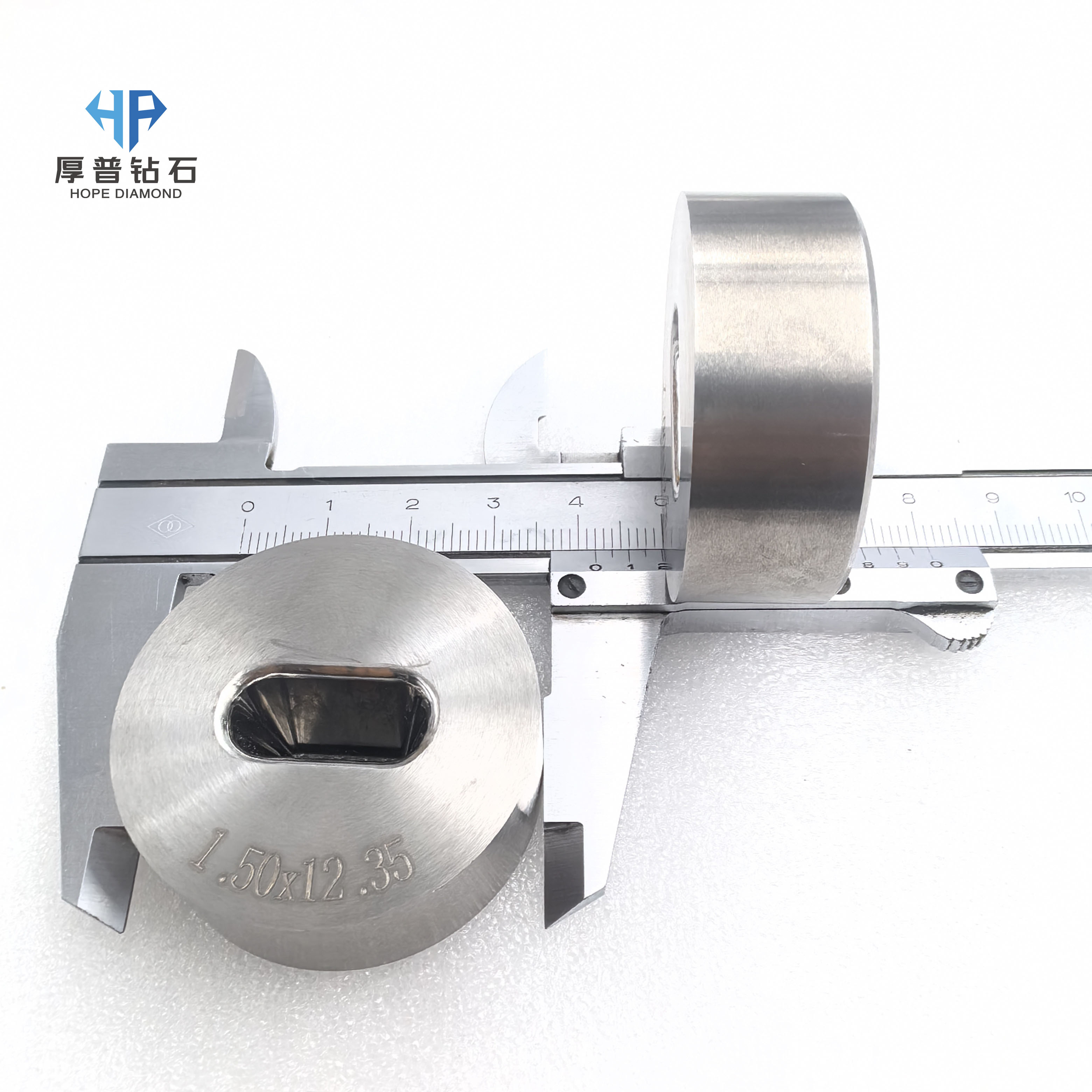 Tungsten Carbide Special Hole Wire Drawing Dies for Metal Wires 1.5x12.35mm Custom Shape Steel Wire Copper Tube Metal Forming