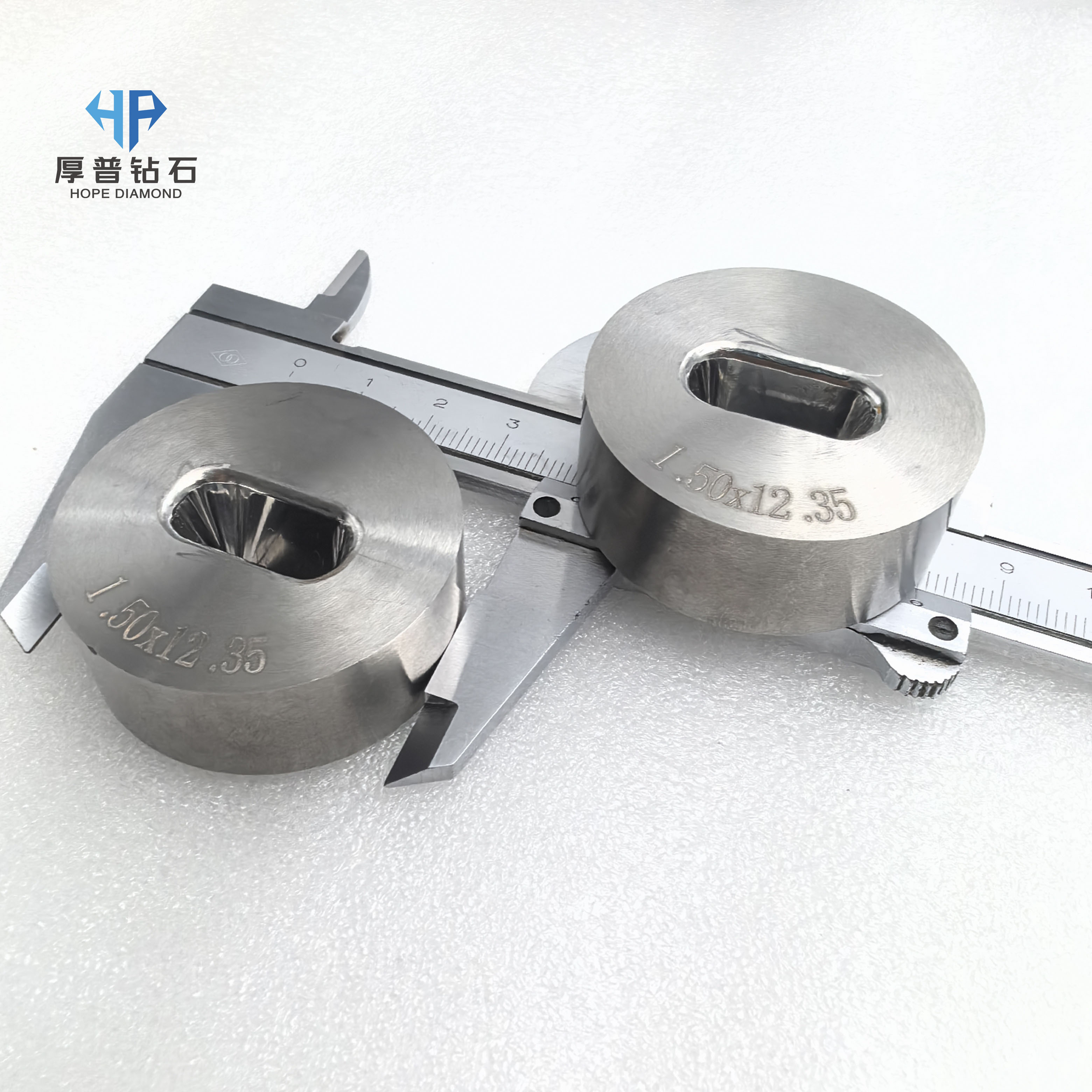 Tungsten Carbide Special Hole Wire Drawing Dies for Metal Wires 1.5x12.35mm Custom Shape Steel Wire Copper Tube Metal Forming