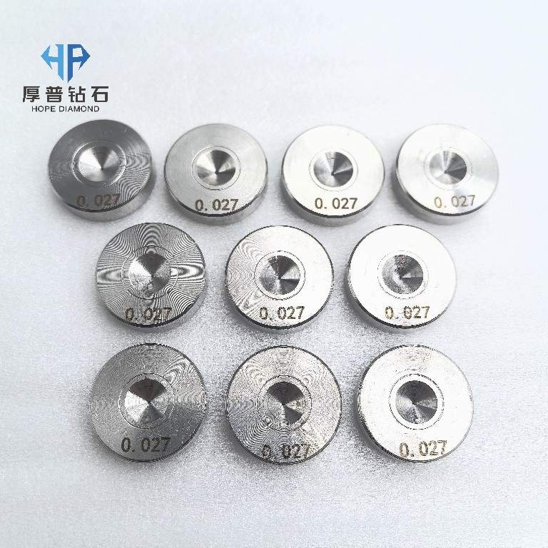 Size 25x6mm Hole 0.027mm ND Wire Drawing Die Natural Diamond Drawing Dies for Drawing Semiconductor Bonding Wires