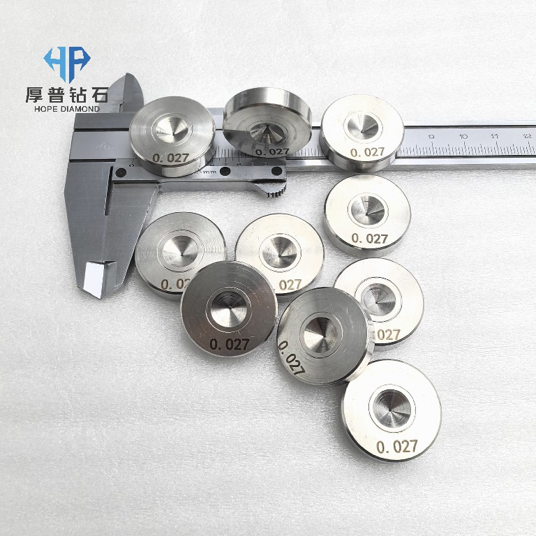Size 25x6mm Hole 0.027mm ND Wire Drawing Die Natural Diamond Drawing Dies for Drawing Semiconductor Bonding Wires