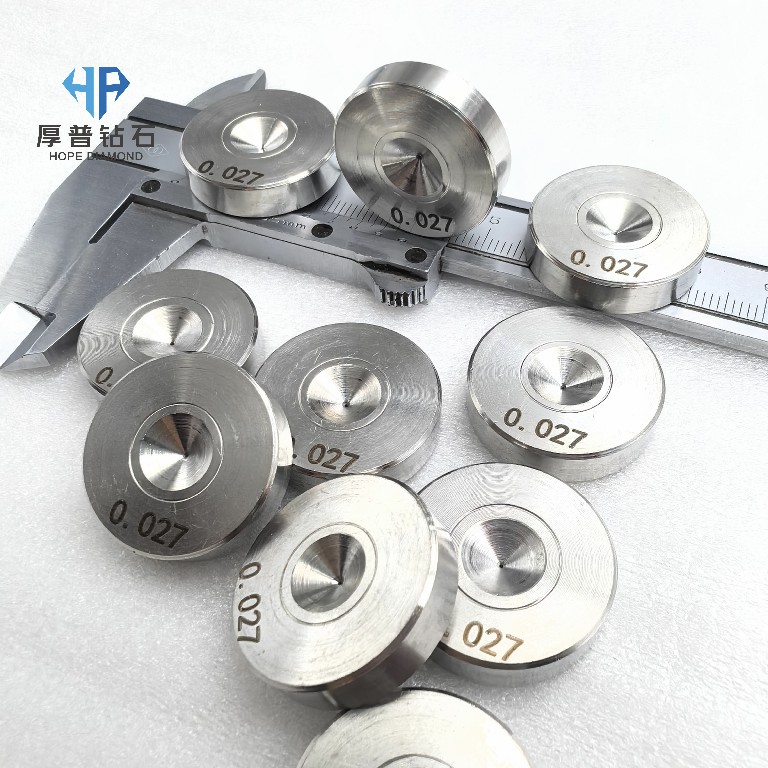 Size 25x6mm Hole 0.027mm ND Wire Drawing Die Natural Diamond Drawing Dies for Drawing Semiconductor Bonding Wires