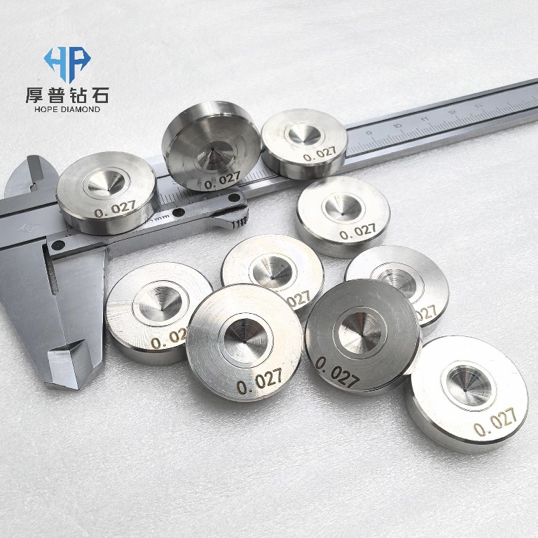 Size 25x6mm Hole 0.027mm ND Wire Drawing Die Natural Diamond Drawing Dies for Drawing Semiconductor Bonding Wires