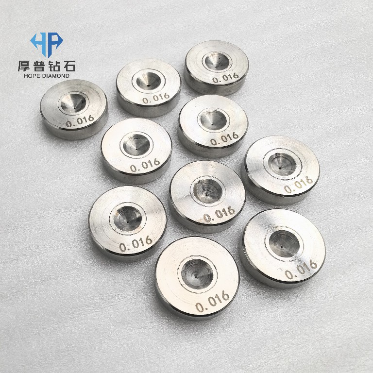 ND Diamond Wire Drawing Die 25x6mm Hole 0.016mm for Copper Aluminum Steel and Alloy Wire