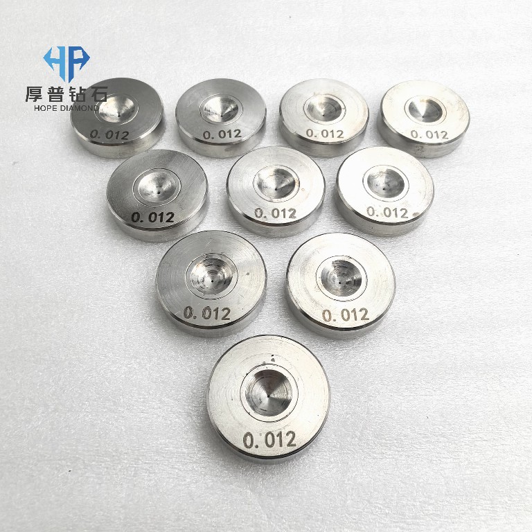 Size 25x6mm Hole 0.012mm ND Wire Drawing Die Stainless Steel Holder Drawing Copper-Aluminum-Steel Wire Customization Supported