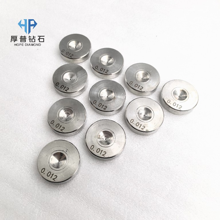 Size 25x6mm Hole 0.012mm ND Wire Drawing Die Stainless Steel Holder Drawing Copper-Aluminum-Steel Wire Customization Supported