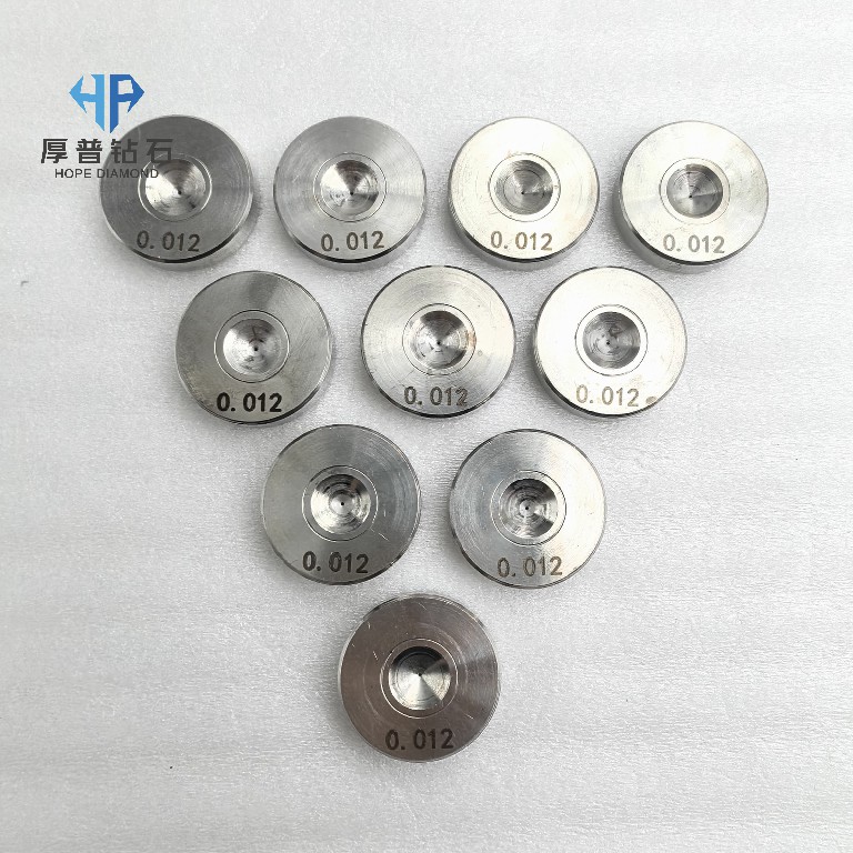 Size 25x6mm Hole 0.012mm ND Wire Drawing Die Stainless Steel Holder Drawing Copper-Aluminum-Steel Wire Customization Supported