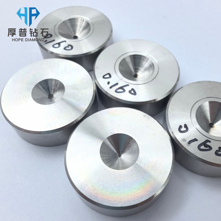 Size 25x8mm Hole 0.165mm ND Wire Drawing Die with Stainless Steel Holder for Copper Aluminum Steel Wire