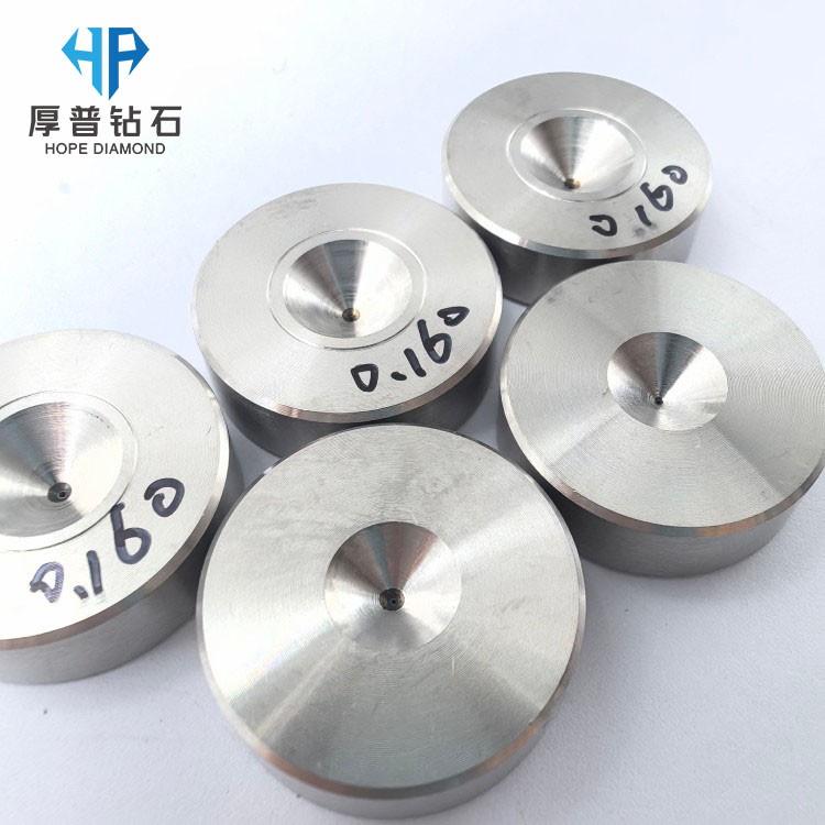 Size 25x8mm Hole 0.165mm ND Wire Drawing Die with Stainless Steel Holder for Copper Aluminum Steel Wire