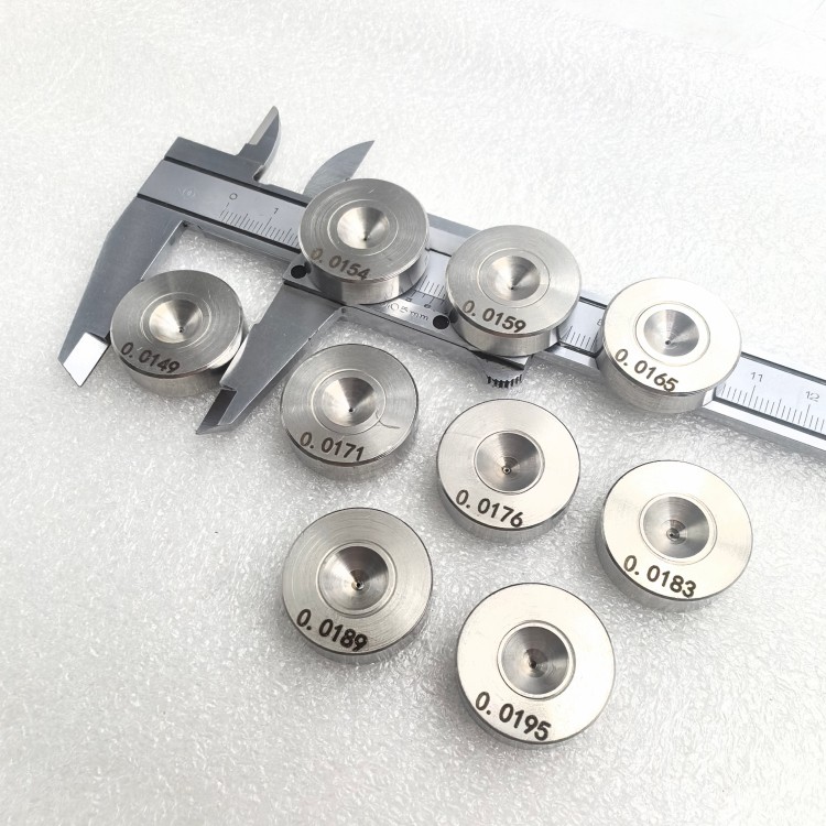 Size 25x8mm Hole 0.0154mm MCD Wire Drawing Die Stainless Steel Holder Drawing Copper-Aluminum-Steel Wire Customization Supported