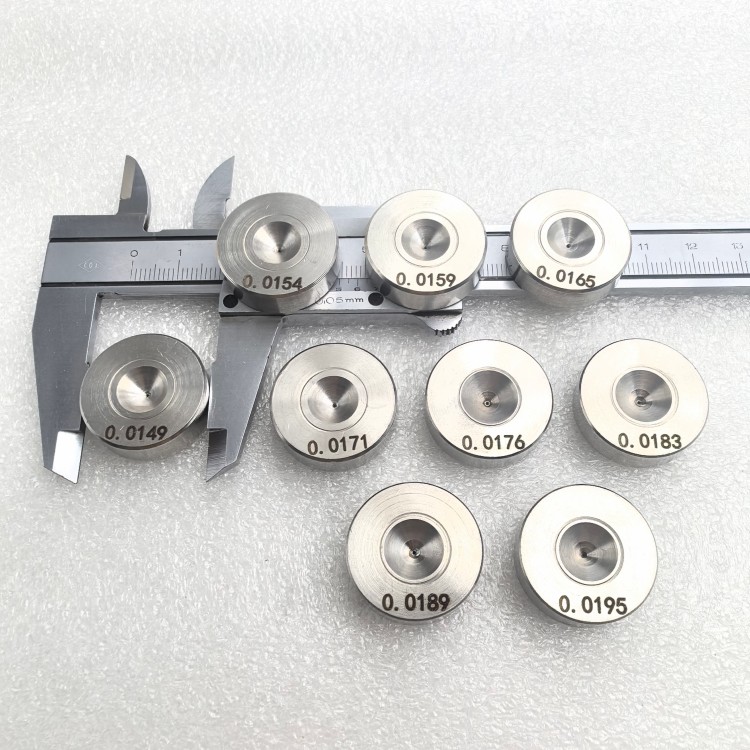 Size 25x8mm Hole 0.0154mm MCD Wire Drawing Die Stainless Steel Holder Drawing Copper-Aluminum-Steel Wire Customization Supported