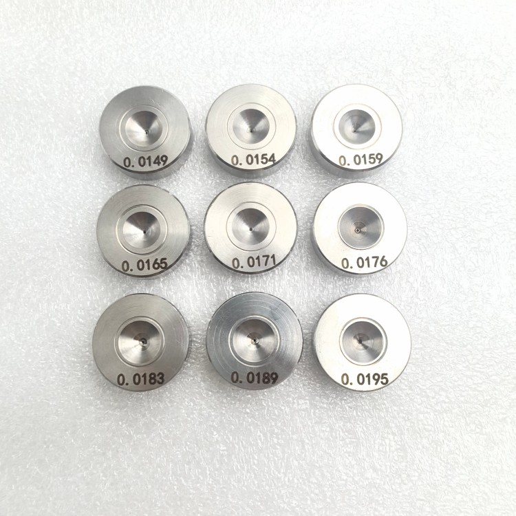Size 25x8mm Hole 0.0154mm MCD Wire Drawing Die Stainless Steel Holder Drawing Copper-Aluminum-Steel Wire Customization Supported