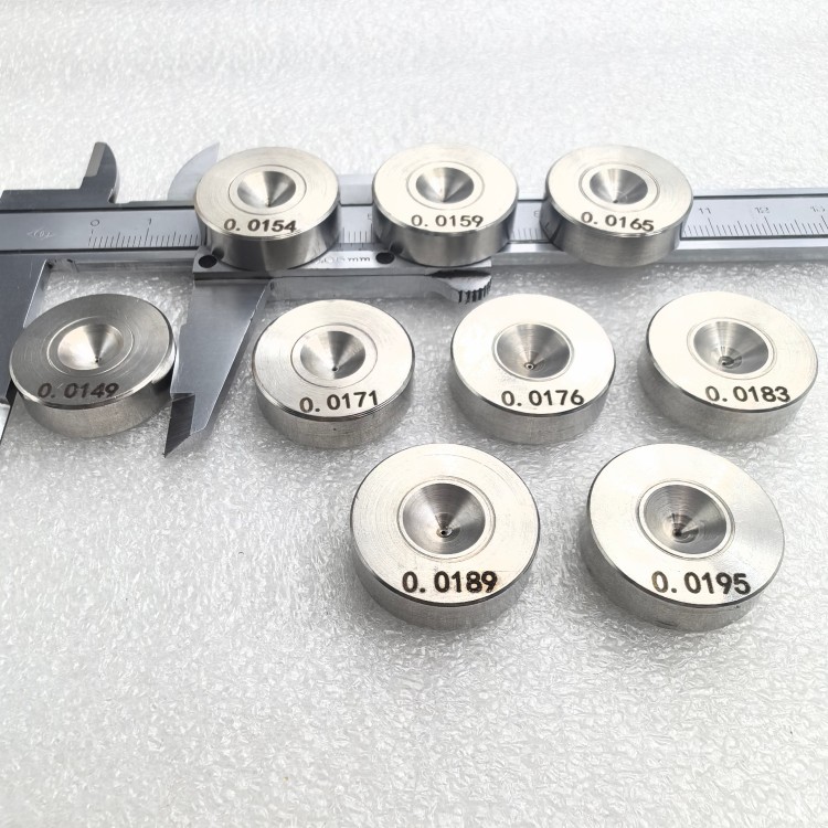Size 25x8mm Hole 0.0154mm MCD Wire Drawing Die Stainless Steel Holder Drawing Copper-Aluminum-Steel Wire Customization Supported
