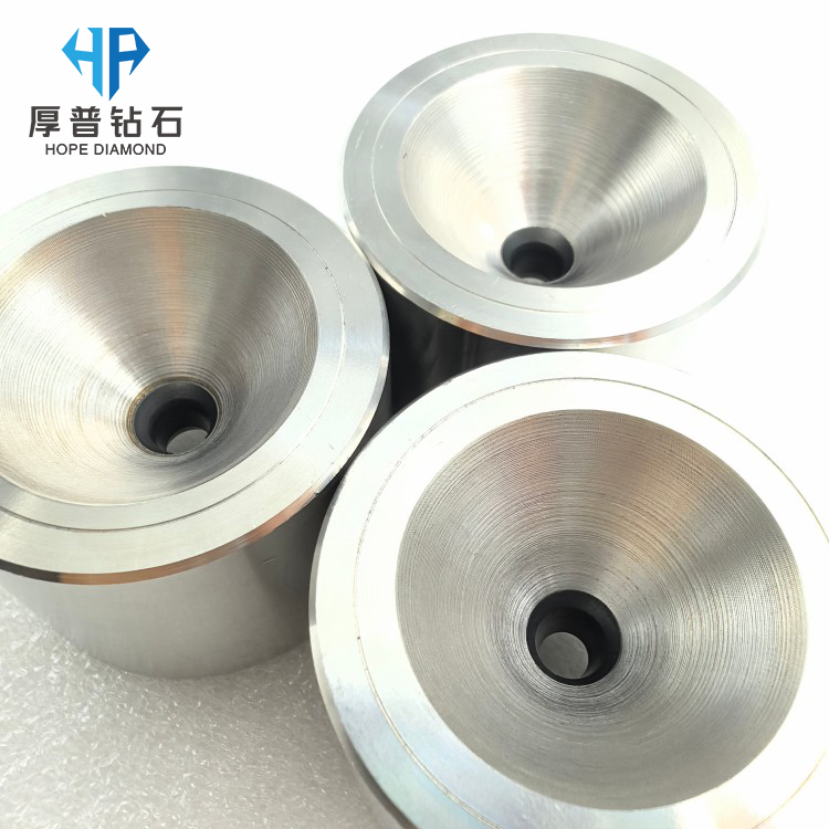 PCD Wire Drawing Dies OEM Stainless Steel Casing Hole 4.900mm Size 43x30mm for Copper/Aluminum Wire High Wear Resistance Long
