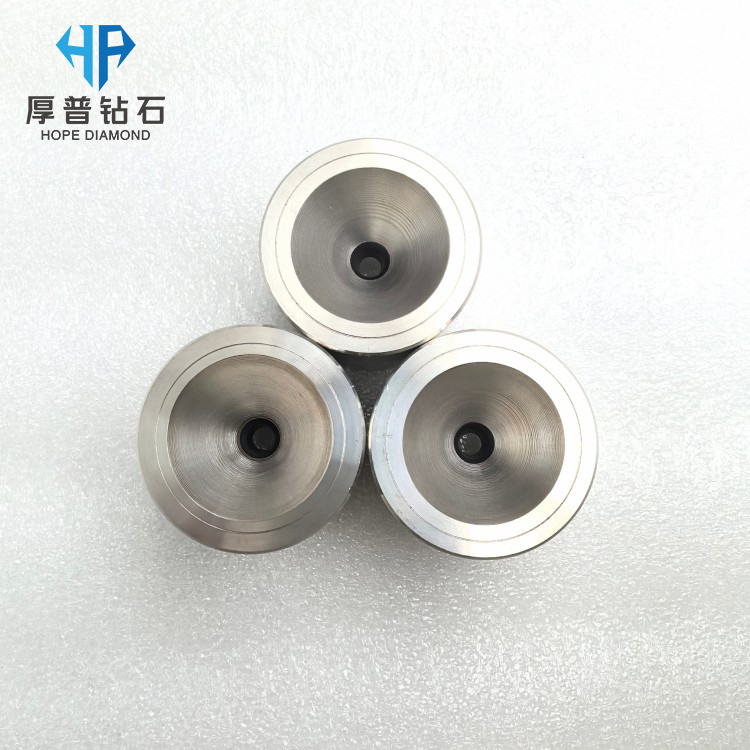 PCD Wire Drawing Dies OEM Stainless Steel Casing Hole 4.900mm Size 43x30mm for Copper/Aluminum Wire High Wear Resistance Long
