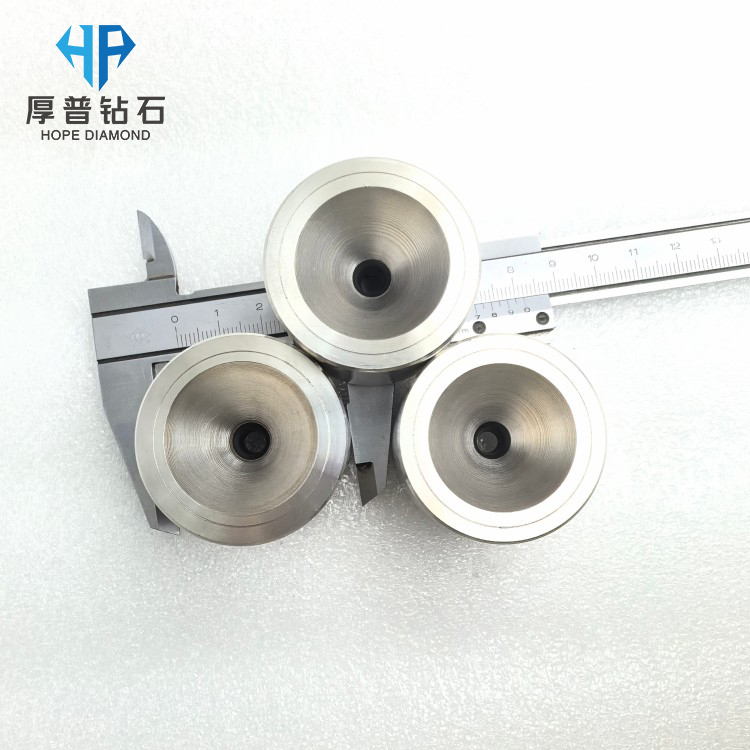 PCD Wire Drawing Dies OEM Stainless Steel Casing Hole 4.900mm Size 43x30mm for Copper/Aluminum Wire High Wear Resistance Long