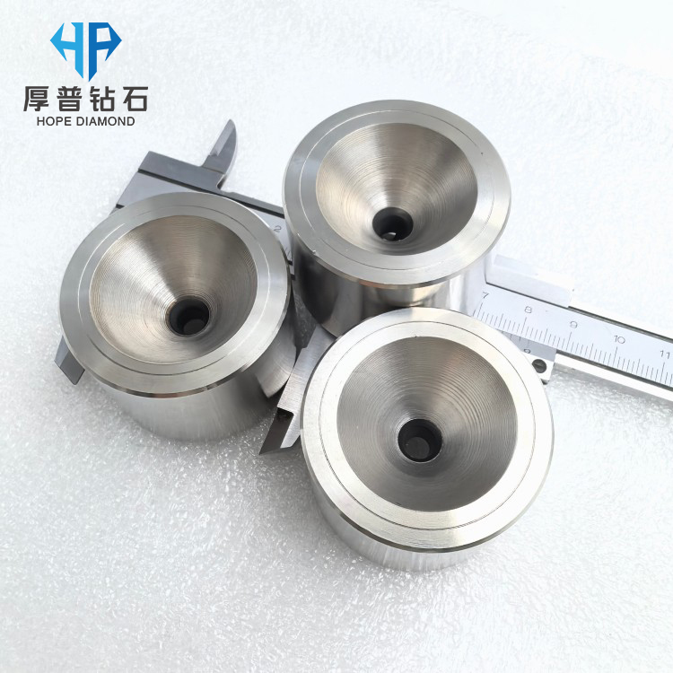 PCD Wire Drawing Dies OEM Stainless Steel Casing Hole 4.900mm Size 43x30mm for Copper/Aluminum Wire High Wear Resistance Long