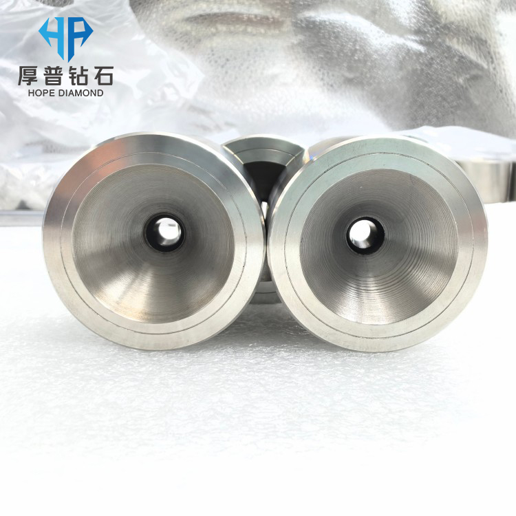 PCD Wire Drawing Dies OEM Stainless Steel Casing Hole 4.900mm Size 43x30mm for Copper/Aluminum Wire High Wear Resistance Long