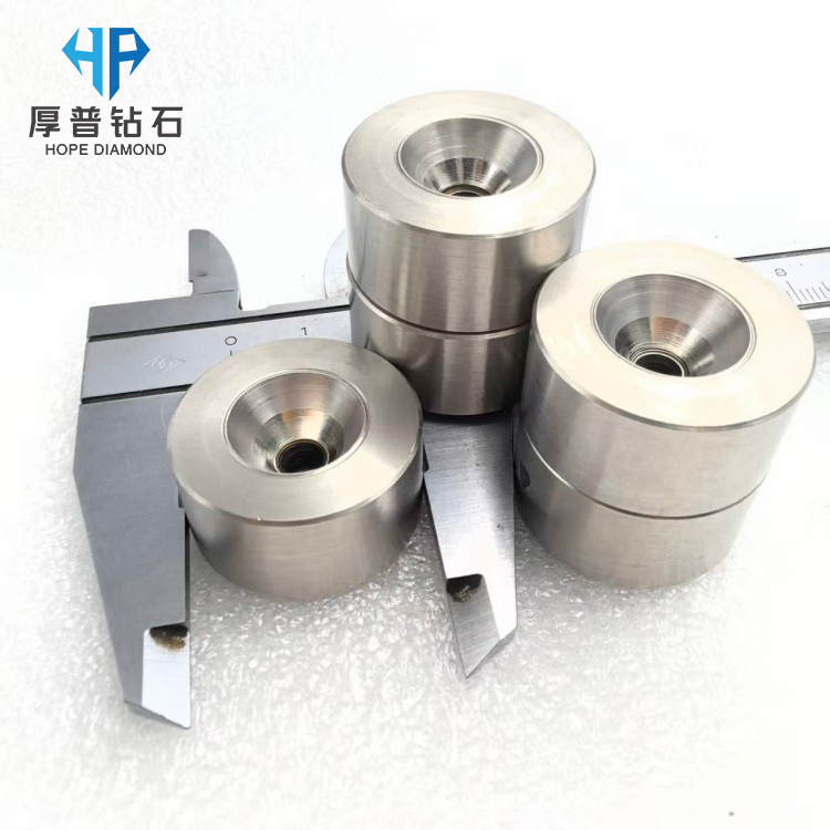 PCD Wire Drawing Die Size 28x14mm Stainless Steel Casing Hole Size 3.400mm Processing Copper, Aluminum Wire With Long Work Life