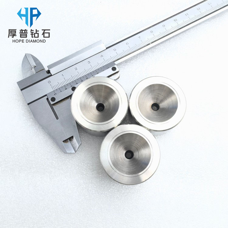 Size 35x19mm Hole Size 3.200mm PCD Wire Drawing Die Stainless Steel Casing Processing Copper, Aluminum Wire With Long Work Life