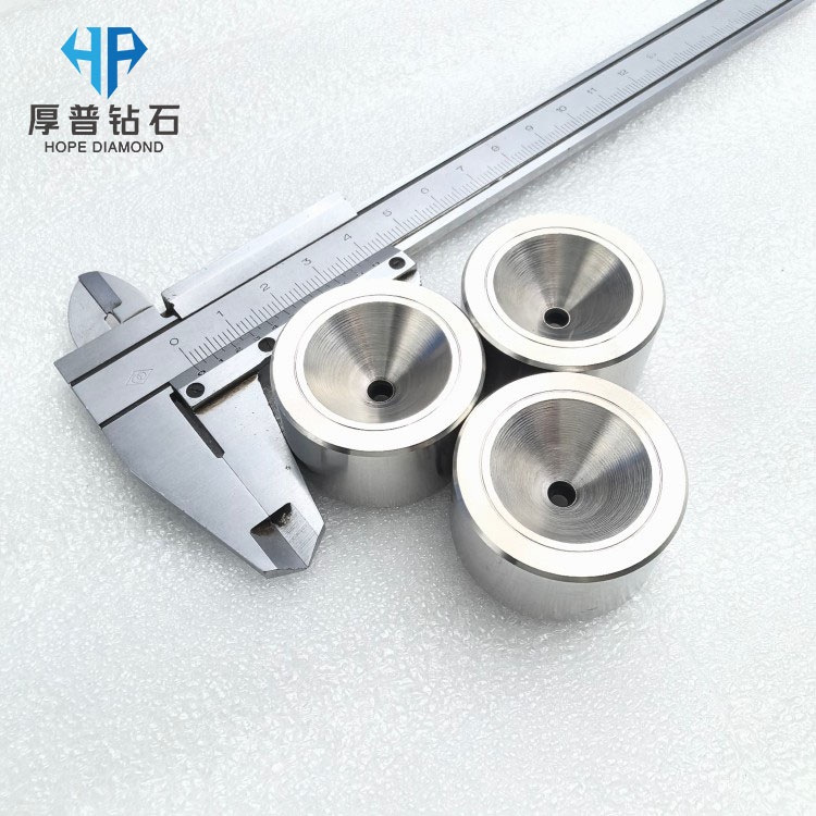 Size 35x19mm Hole 2.900mm PCD Wire Drawing Die Stainless Steel Casing for Copper/Aluminum/Wire High Wear Resistance Thermal OEM