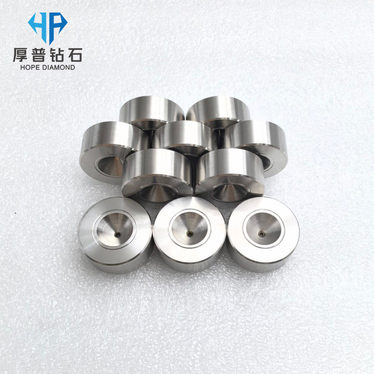 PCD Wire Drawing Die Size 25x12mm Casing Hole 0.9965mm for Copper Aluminum Stainless Steel Wire High Wear Resistance Long OEM