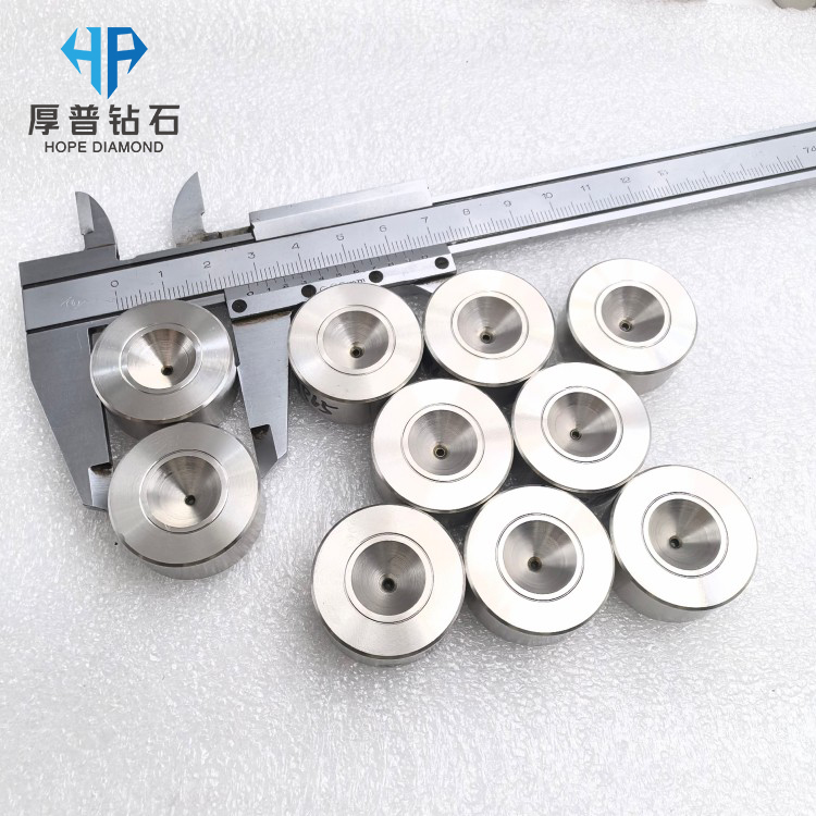 PCD Wire Drawing Die Size 25x12mm Casing Hole 0.9965mm for Copper Aluminum Stainless Steel Wire High Wear Resistance Long OEM