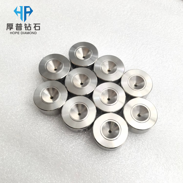 PCD Wire Drawing Die Size 25x12mm Casing Hole 0.9965mm for Copper Aluminum Stainless Steel Wire High Wear Resistance Long OEM