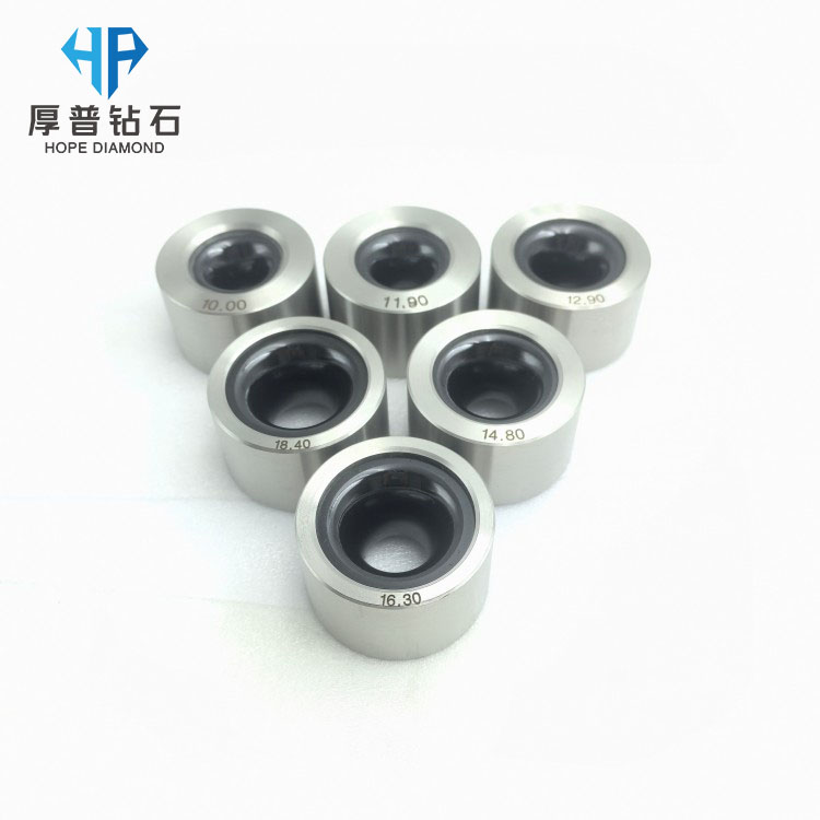 Size 50x27mm Hole 10.0-18.4mm CVD Nano Wire Drawing Die Stainless Steel Holder Drawing Copper-Steel Wire Customization Supported