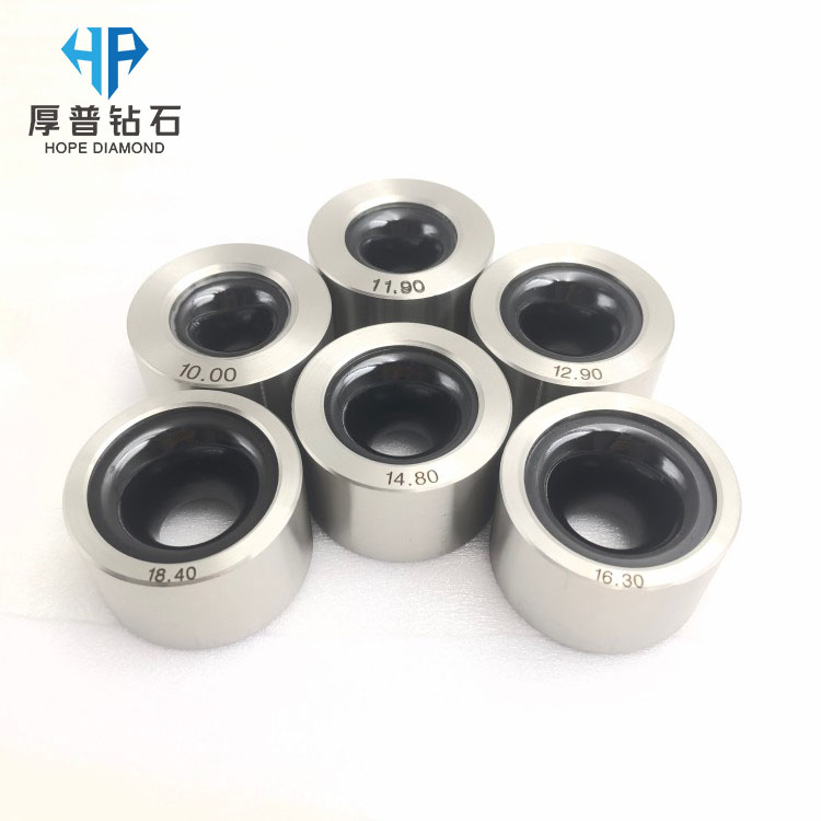 Size 50x27mm Hole 10.0-18.4mm CVD Nano Wire Drawing Die Stainless Steel Holder Drawing Copper-Steel Wire Customization Supported