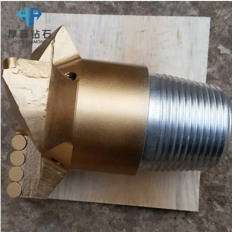 PDC Drill Bit Size 4.5 Inch Three Wings Drilling for Water Well Dealing With Hard Rock Formation