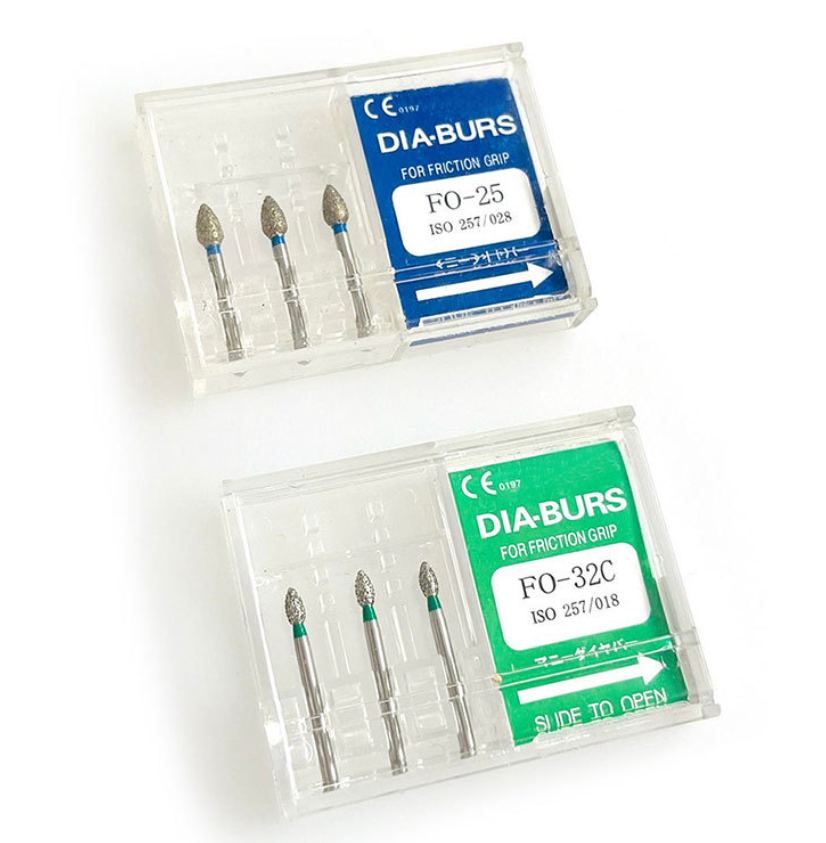 Dental High-Speed Emery Needle Double-Layer Sand Preparation Tooth Ultra-Abrasive Head Abrasive Sticks 3 PCs/Box