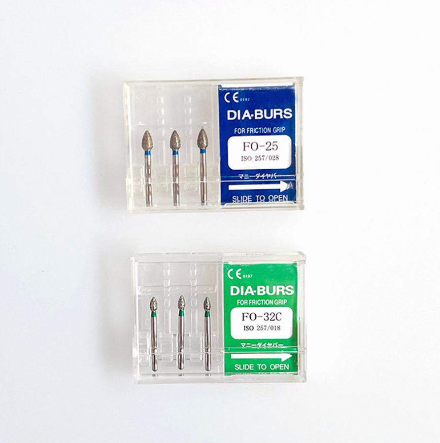 Dental High-Speed Emery Needle Double-Layer Sand Preparation Tooth Ultra-Abrasive Head Abrasive Sticks 3 PCs/Box