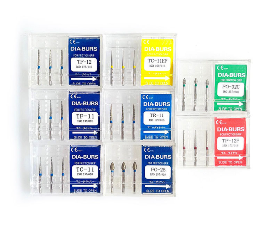 Dental High-Speed Emery Needle Double-Layer Sand Preparation Tooth Ultra-Abrasive Head Abrasive Sticks 3 PCs/Box