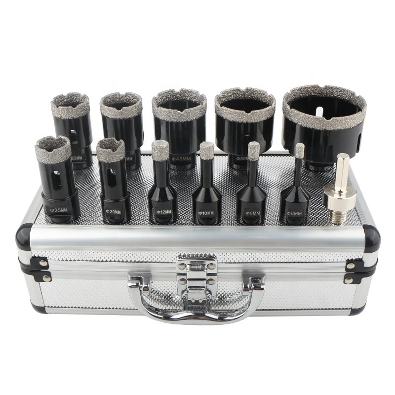 M14 Black Brazed Diamond Hole Opening Set Marble Granite Tile Reamer Electric Drill Stone Concrete 1 Box