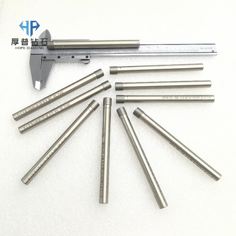 Custom Sinter Finish Burrs Optical Materials Tile Drill Model D8.5*H8*d8*L100 ACM 28/20 Precision Grinding for Complex Shapes